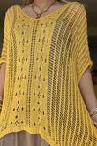Made in Italy Seville Cotton Summer Knit Top Soft Sunshine 